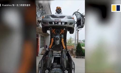 Người đàn ông Trung Quốc chế tạo ôtô biến hình thành robot