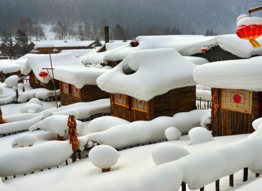 Ngôi làng tuyết trắng đẹp như trong cổ tích ở Cáp Nhĩ Tân